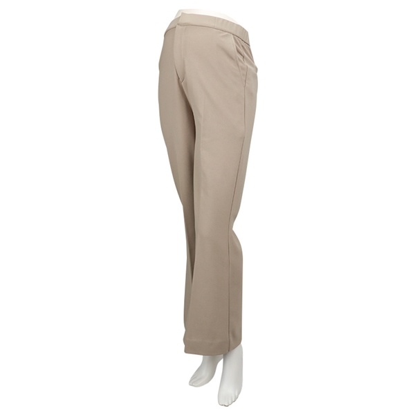 ジョーゼットセミフレアパンツ　ベージュ ベージュ M