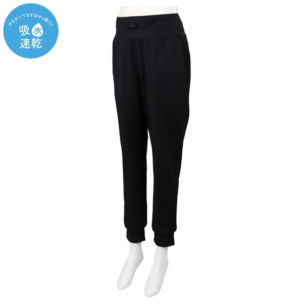 速乾　ウォーキングジョガーパンツ　ブラック ブラック M