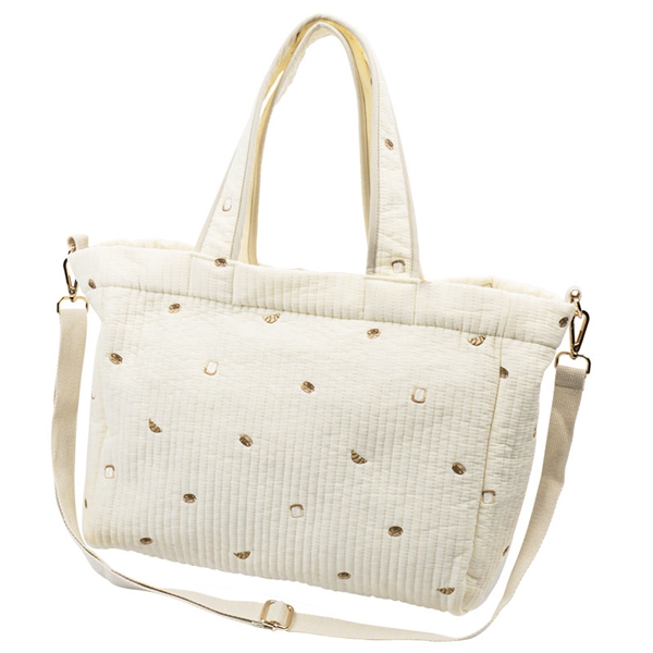 嬉しい小物ポケット充実　ショルダー付きヌビトート　アイボリー アイボリー Ｆ