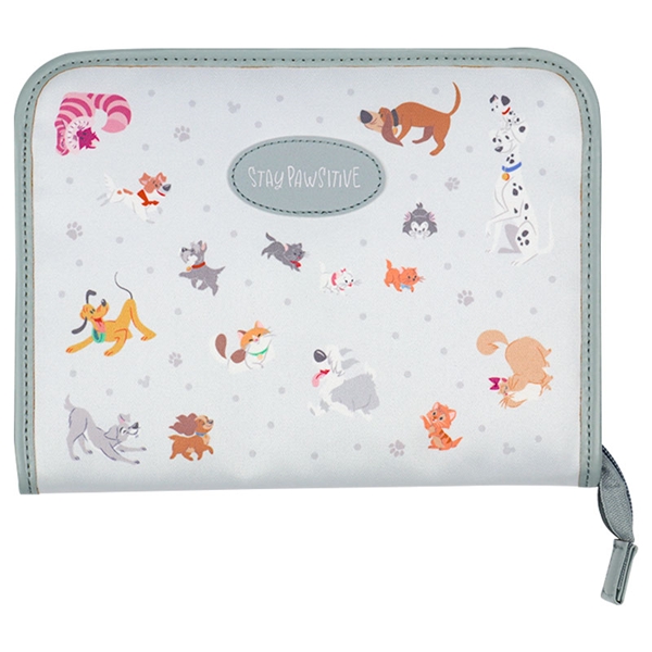 母子手帳ケース　ディズニーキャット＆ドッグ グレー