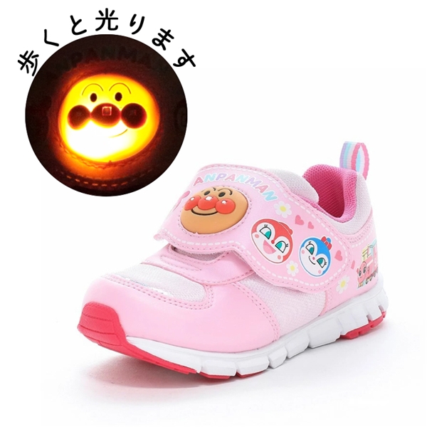 [14.0~16.0cm]光るシューズ　アンパンマン　Ｃ１８５　ピンク ピンク 15.0cm