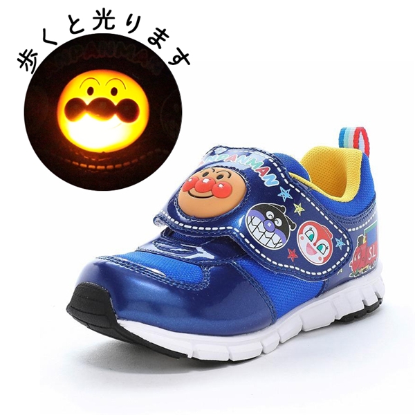 [14.0~16.0cm]光るシューズ　アンパンマン　Ｃ１８５　ブルー ブルー 14.0cm