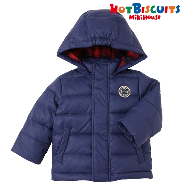 [ベビー] ダウンジャケット ネイビー [ミキハウス　ホットビスケッツ] ネイビー 80cm