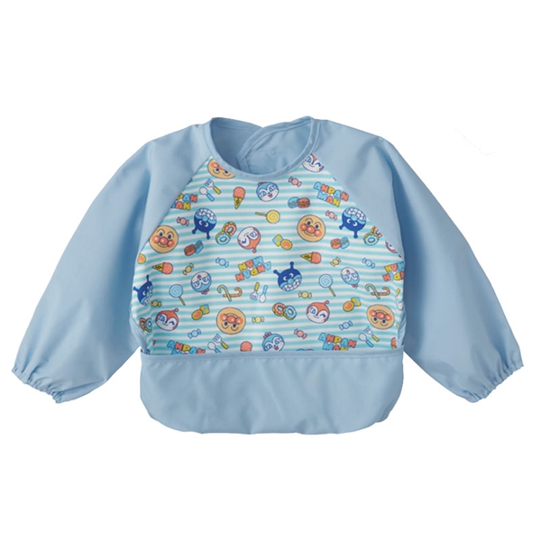 長袖 エプロン アンパンマン サックス サックス