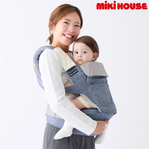 [ミキハウス×ポグネー]ベビーキャリア ブルー 抱っこ紐 ブルー サイズなし