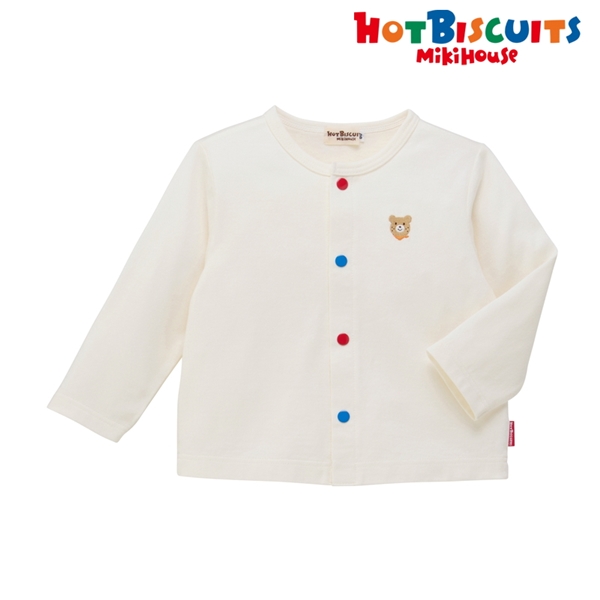 [キッズ] カーディガン ホワイト[ミキハウス　ホットビスケッツ] ホワイト 100cm