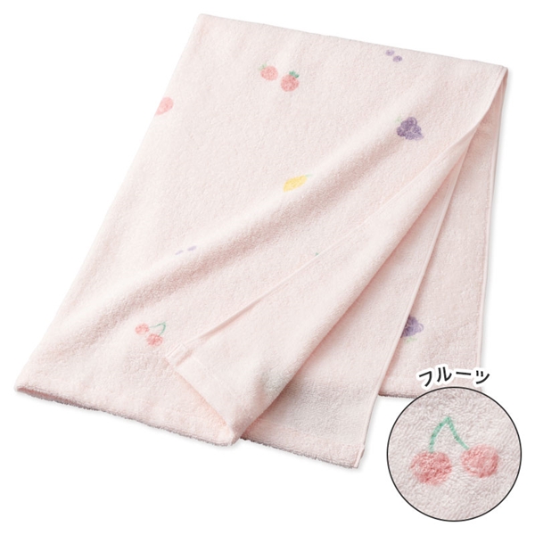 タオルケット フルーツ ピンク