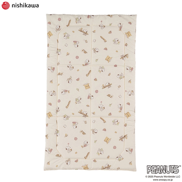 おひるね用敷きふとん スヌーピー アイボリー