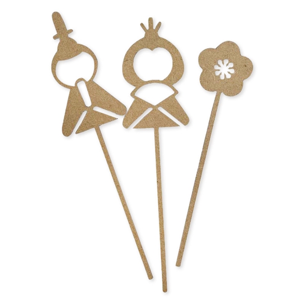 木製ケーキトッパー　ひなまつり