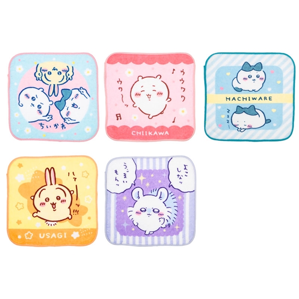 ミニタオル５Ｐ　ちいかわきらきらバラエティ