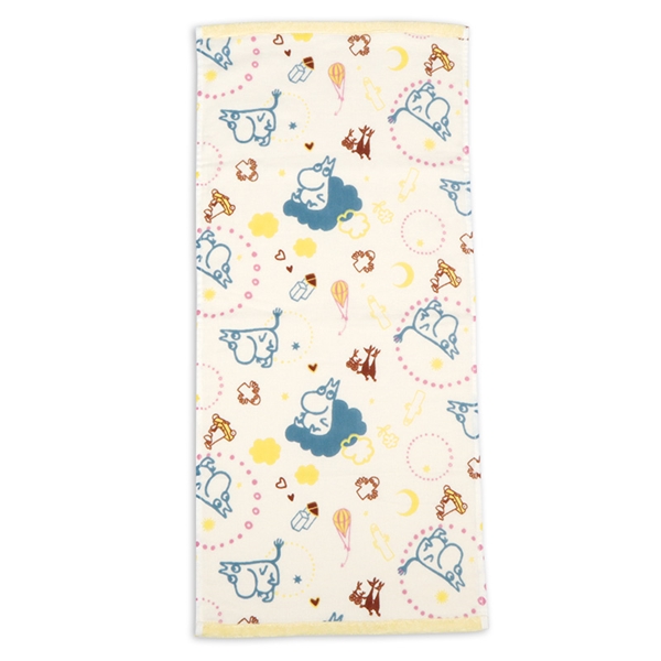 フェイスタオル　ムーミン空で遊ぶ