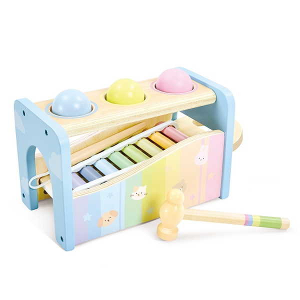 [アカチャンホンポ限定カラー]Hape (ハペ) タップ プレイ メロディーベンチ