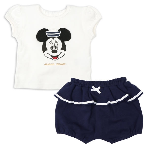 [乳児]なりきりセット　Ｔシャツ・ブルマ　ミニー　ネイビー ネイビー 70cm