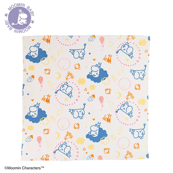 [正方形]湯上げタオル ムーミン空で遊ぶ