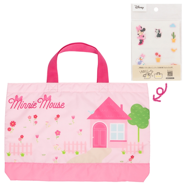 ミニーシールデコレッスンバッグ ピンク F