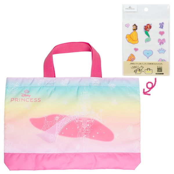 プリンセスシールデコレッスンバッグ ピンク F