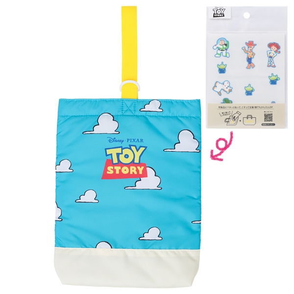トイストーリーシールデコシューズケース ブルー F