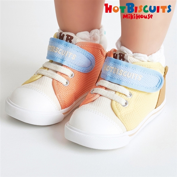 [14.0～16.0cm] セカンドベビーシューズ イエロー　[ミキハウス　ホットビスケッツ] イエロー 16cm