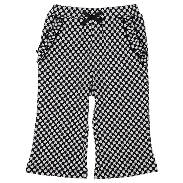 [キッズ]ジャガードパンツ　ブラック ブラック 100cm