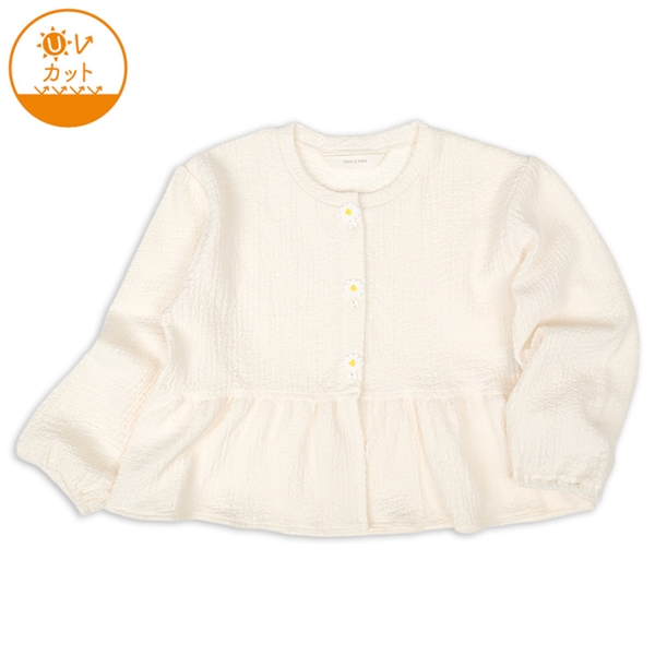 [キッズ]UVカーディガン　オフホワイト オフホワイト 100cm