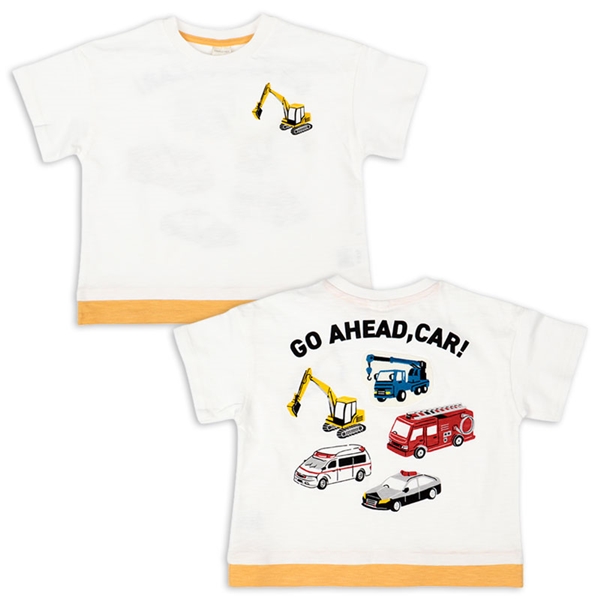 [キッズ]半袖　Ｔシャツ　バックプリント　オフホワイト オフホワイト 100cm