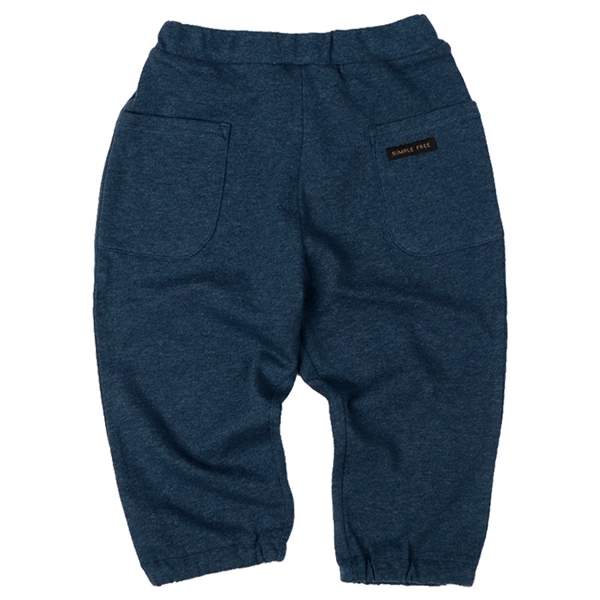 [キッズ]７分丈　パンツ　サイドポケット ネイビー ネイビー 100cm