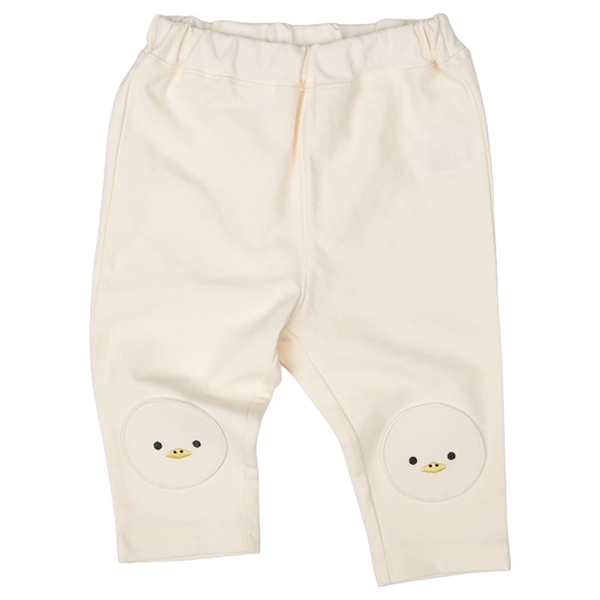 [ベビー]７分丈　パンツ　ひざあてアニマル アイボリー アイボリー 70