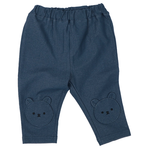 [ベビー]７分丈　パンツ　ひざあてアニマル ネイビー ネイビー 70