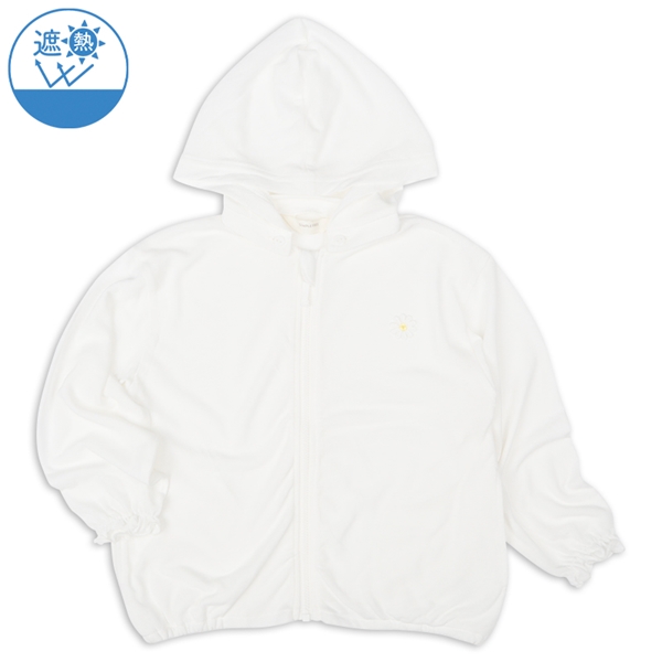 [キッズ]パーカー　遮熱　オフホワイト オフホワイト 100cm