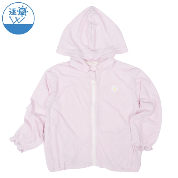 [キッズ]パーカー　遮熱　ピンク ピンク 100cm