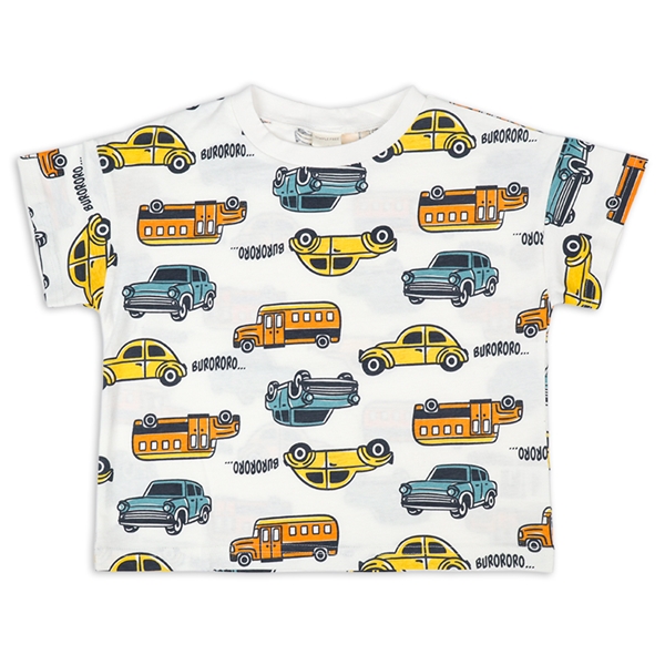 [キッズ]半袖　Ｔシャツ　総柄　オレンジ オレンジ 100cm