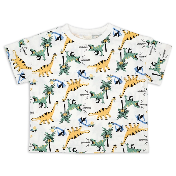 [キッズ]半袖　Ｔシャツ　総柄　グリーン グリーン 100cm