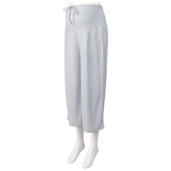 フレアルームパンツ　8分丈　グレー グレー M