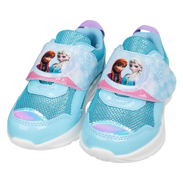 [15.0~18.0cm]キッズスニーカー　アナ雪　サックス サックス 15.0cm
