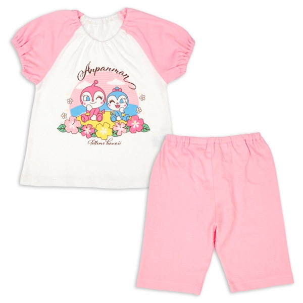[ベビー]半袖パジャマ　アンパンマン　ピンク ピンク 80cm
