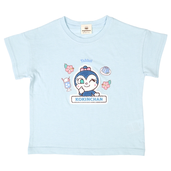 [ベビー]サガラ刺繍Ｔシャツ　アンパンマン　サックス サックス 80cm