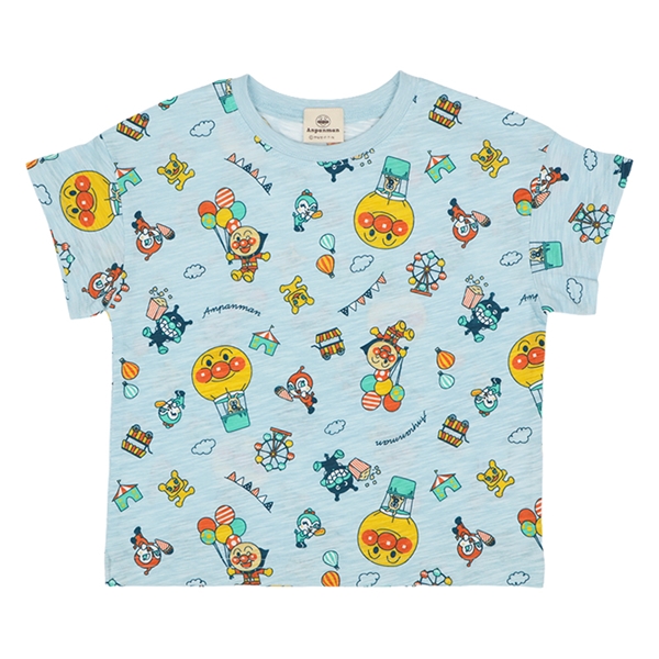 [ベビー]テーマパーク総柄Ｔシャツ　アンパンマン　サックス サックス 80cm