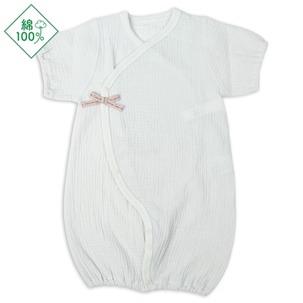 半袖ドレスオール　モスリンガーゼ　ペパーミント ペパーミント 50~70cm