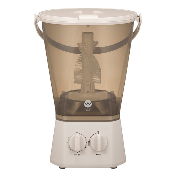 バケツ型洗浄機 ブラッシュボーイ TOM-12 Pro ブラシ付き チャコールグレー