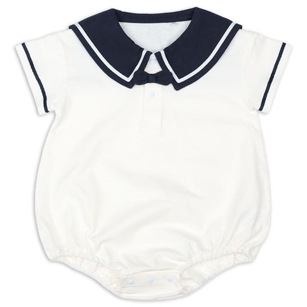 半袖セーラーロンパース　ホワイト ホワイト 70cm