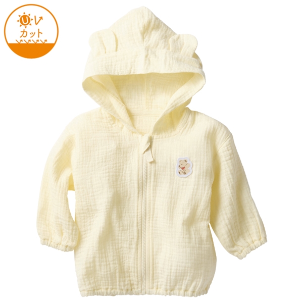 UVパーカー　モスリンガーゼ　オフホワイト オフホワイト 70cm