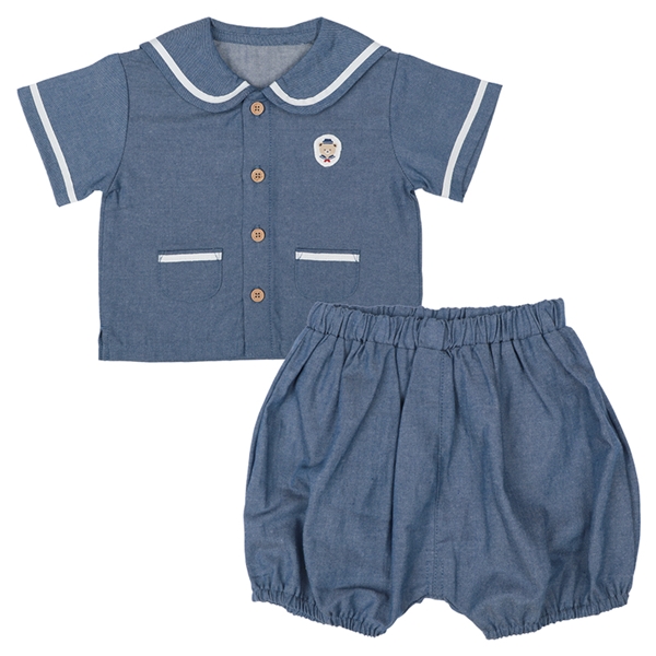 [乳児]セーラーシャツセットアップ　ブルー ブルー 70cm