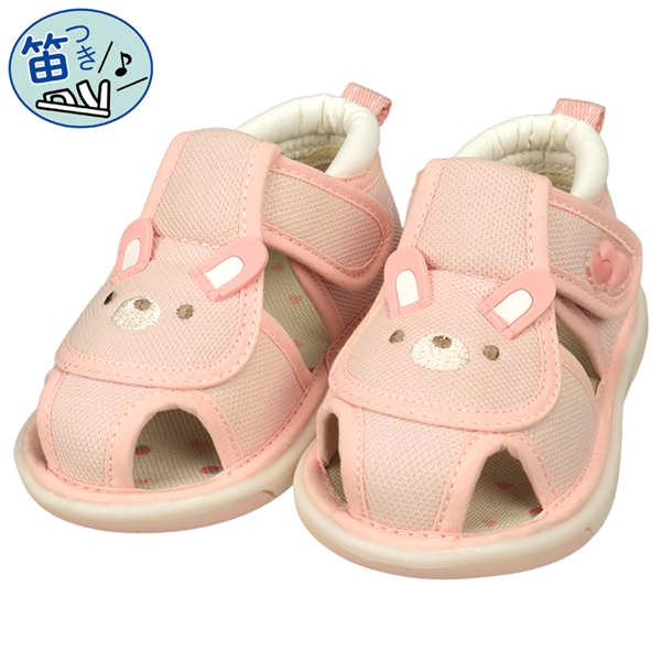 [12.0~14.0cm]笛付きサンダルアニマル　ピンク ピンク 12.0cm