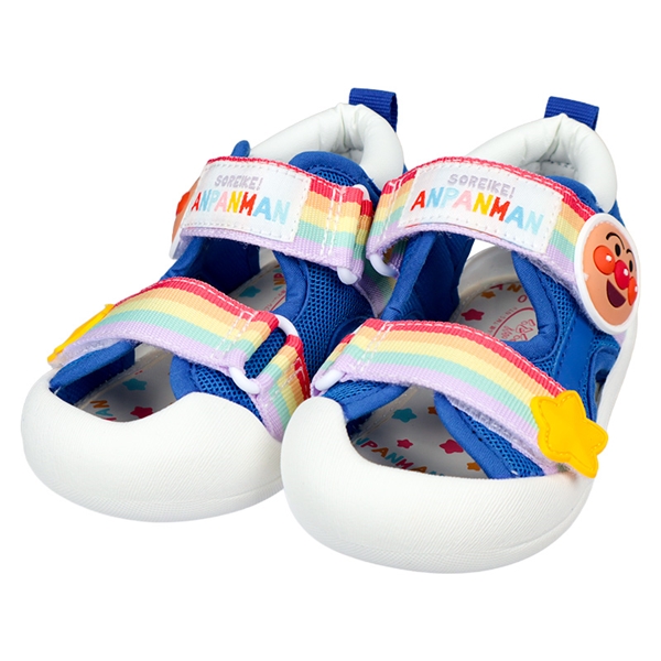 [13.0~15.0cm]アンパンマンWベルトサンダル　ブルー ブルー 13.0cm
