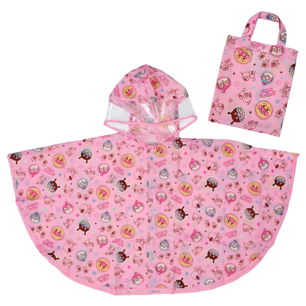 レインポンチョ　アンパンマン　ピンク ピンク 80~95cm