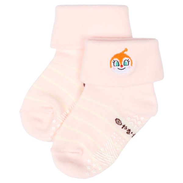 [ベビー]アンパンマン　ベビーソックス　オリカエシ ピンク 9~14cm