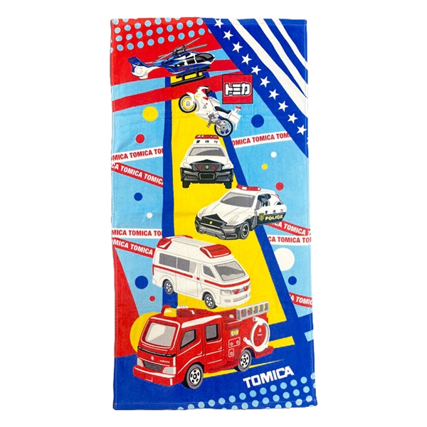 コンパクトバスタオル トミカ ストレート 50×100cm