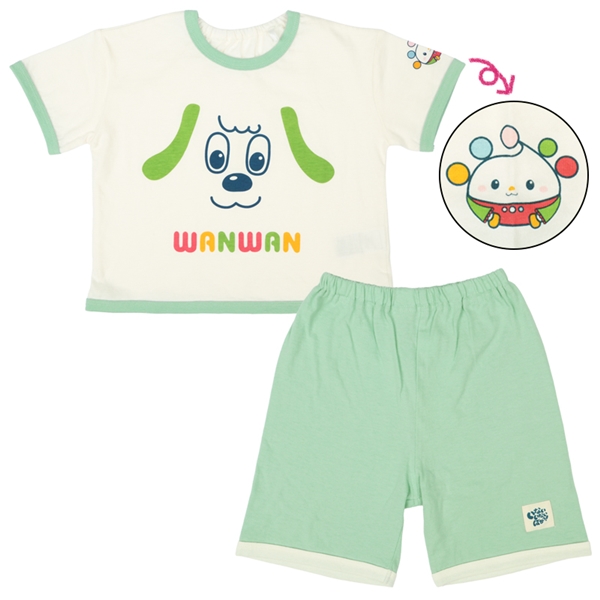 [ベビー]半袖　パジャマ　Eテレ　いないいないばぁっ！ グリーン 80cm