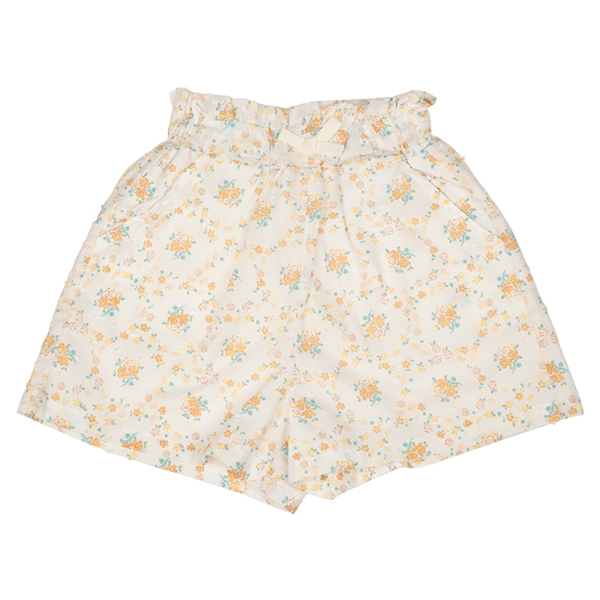 [キッズ]ショートパンツ　花柄 イエロー イエロー 100cm