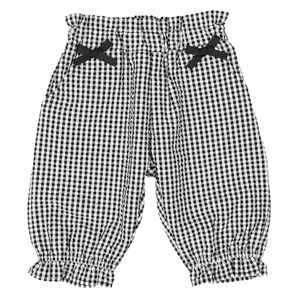 [ベビー]7分丈パンツ　サッカー ブラック ブラック 80cm